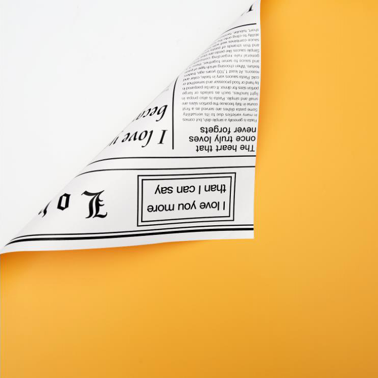 MYHC-23 Stíl Nuachtáin Aon-Thaobh, Scannán Pacáistiú Bláthanna Cowhide Dhá Thaobh Agus Dúbailte