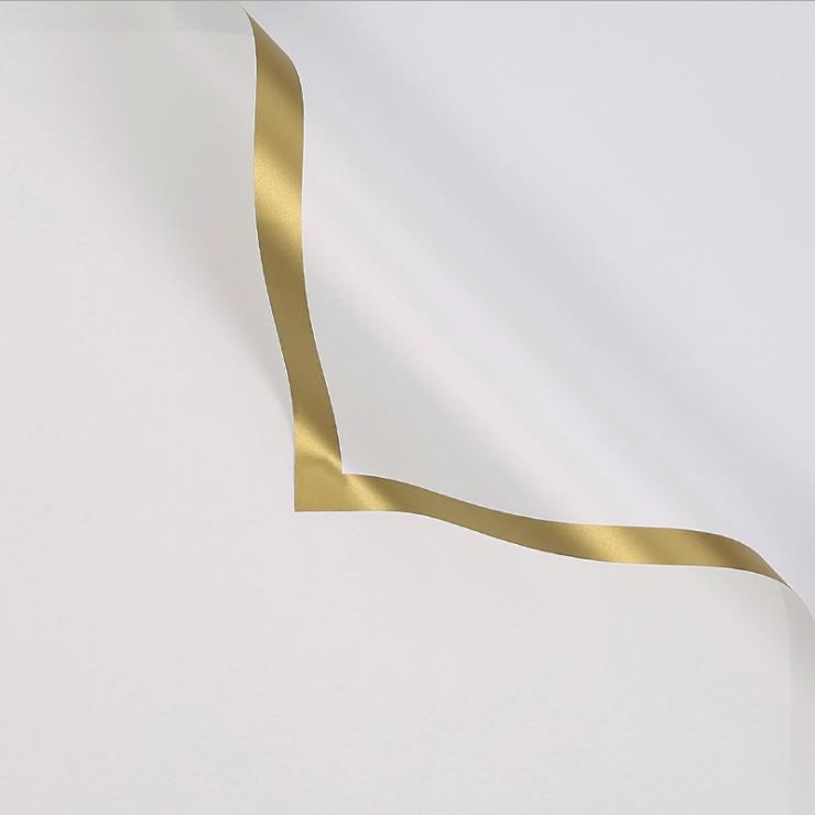 MYHC-27 Gold Edge Scannán Soladach Pearlescent Páipéar Timfhilleadh Bláth