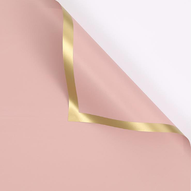 MYHC-27 Gold Edge Scannán Soladach Pearlescent Páipéar Timfhilleadh Bláth