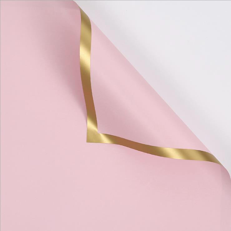 MYHC-27 Gold Edge Scannán Soladach Pearlescent Páipéar Timfhilleadh Bláth