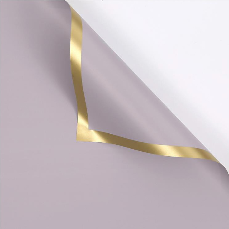 MYHC-27 Gold Edge Scannán Soladach Pearlescent Páipéar Timfhilleadh Bláth