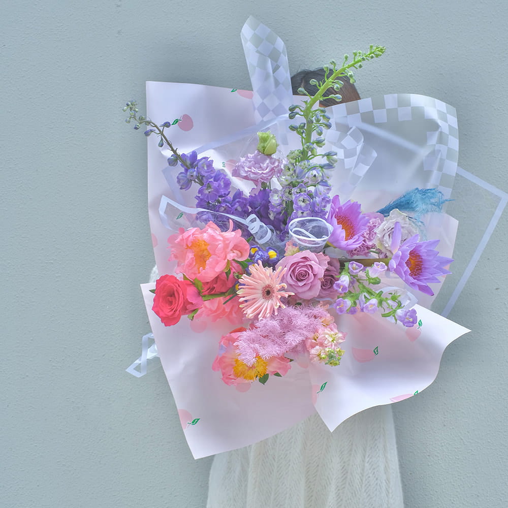 Páipéar Timfhilleadh Bouquet Plaid Il-Dath