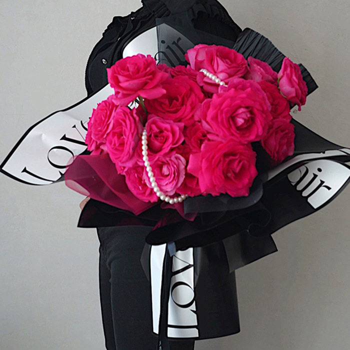 Bouquet páipéar beartán tiubh le focail ealaíne