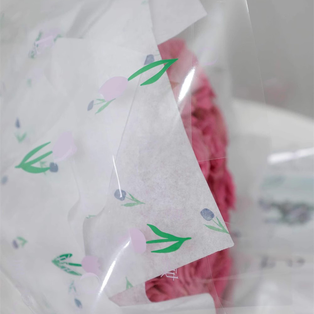 Bouquet páipéar beartán tiubh le focail ealaíne