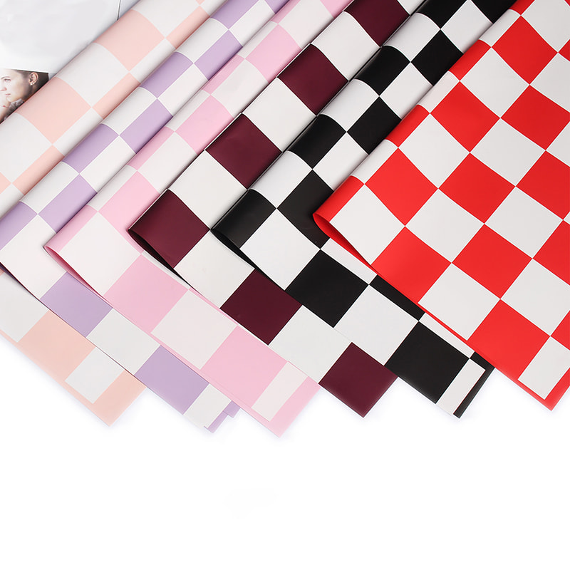 Páipéar beartán bouquet checkered dhá dhath