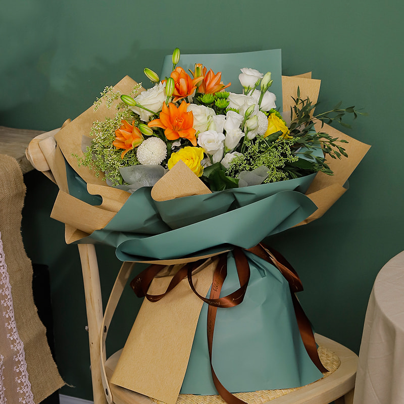 Páipéar Timfhilleadh Bouquet Soladach-Dath na Cóiré