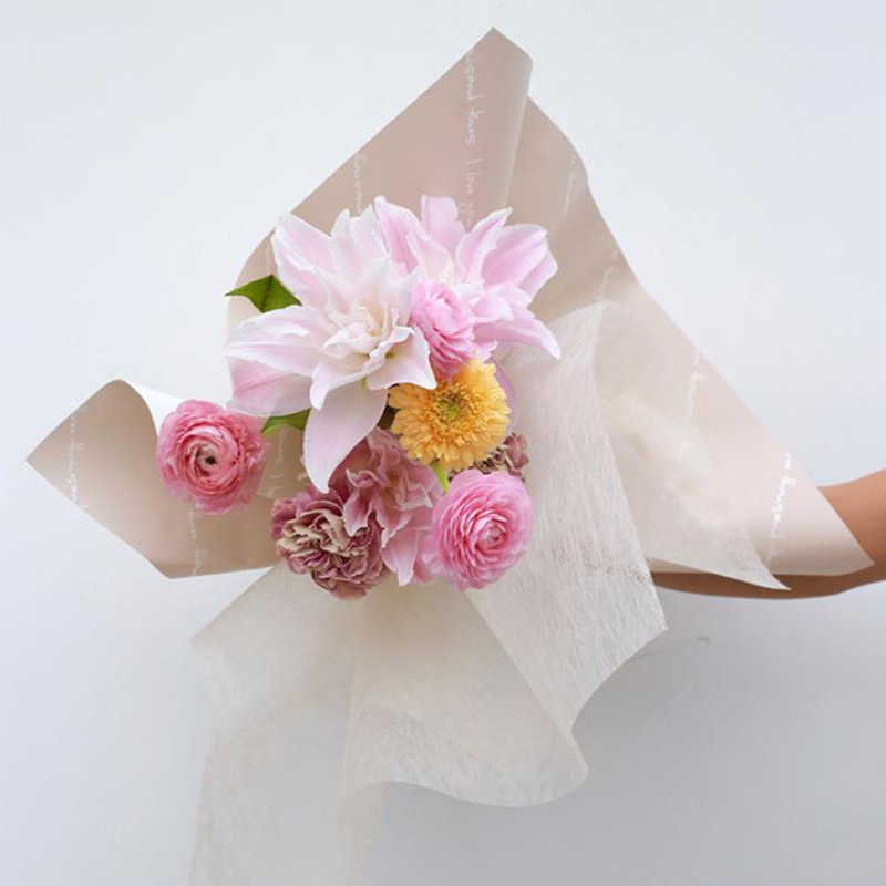 Páipéar Timfhilleadh Bouquet Rómánsúil Clóbhuailte