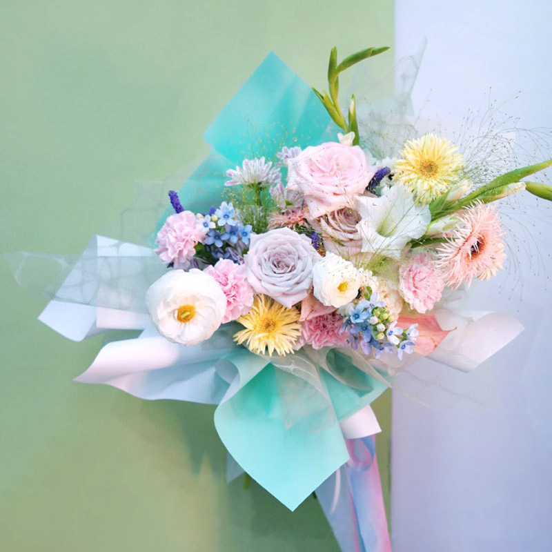 Páipéar Timfhilleadh Bouquet Bláthanna Préimh Grádán