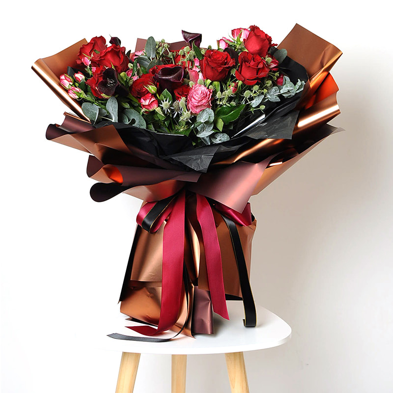 Páipéar Timfhilleadh Bouquet Scáth Solas Miotail Trom