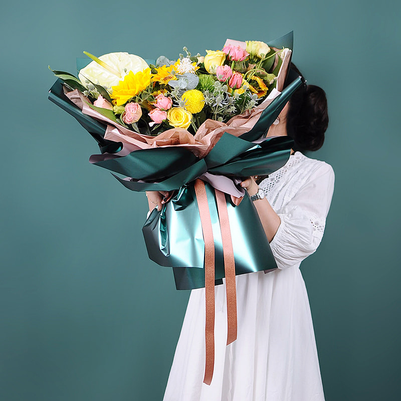 Páipéar Timfhilleadh Bouquet Scáth Solas Miotail Trom