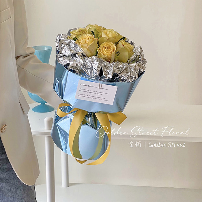 Páipéar Timfhilleadh Bouquet Scáthaithe Soladach